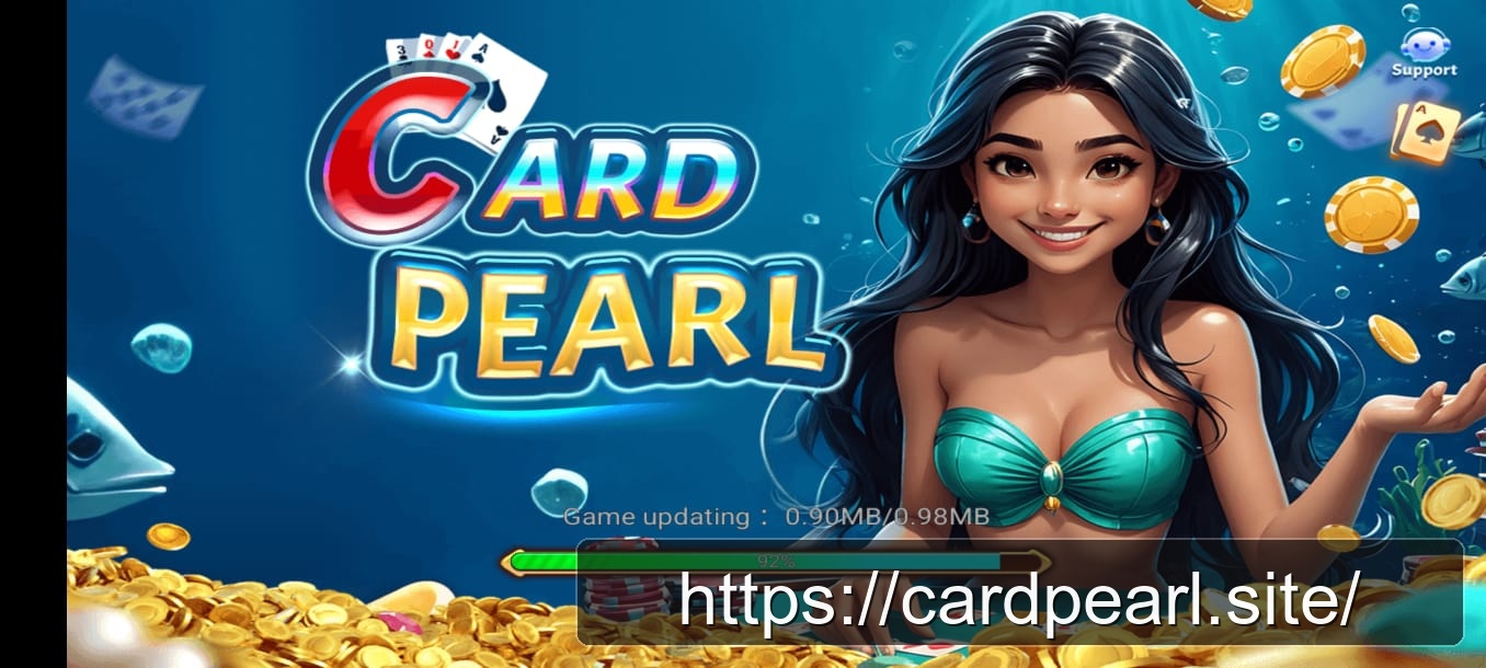 Card Pearl loading screen with underwater theme